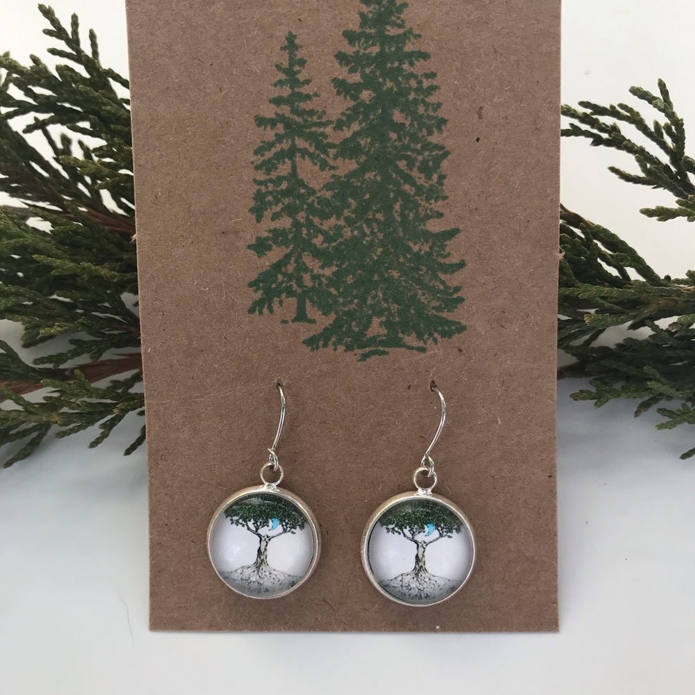 Tree goddess earrings new